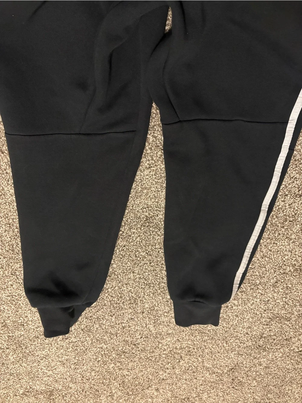 Nike Black Kids Joggers with White Side Stripe
